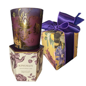 Kingsley Assam & White Cedar Scented Candle - Gift Wrapped!
